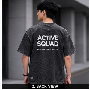 Camiseta de manga regular con cuello alto de punto transpirable de forro polar para hombre Active Squad, venta al por mayor OEM - Product Image 2