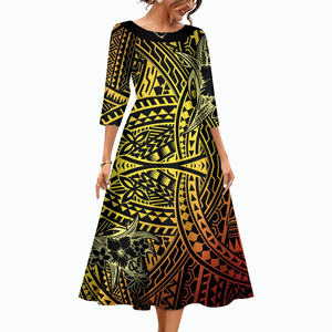 Vestidos Casuales para Mujer con Estampado Tribal Tradicional Samoano Polinesio, Vestidos Personalizados, Vestidos Sexys de Moda para Mujer, Vestidos de Fiesta para Chicas - Product Image 4