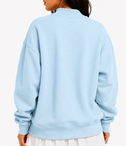 เสื้อสเวตเชิ้ตแขนยาวคอเต่าถักเนื้อหนา 430 GSM คุณภาพสูง OEM/ODM สไตล์สตรีทแฟชั่นสำหรับผู้หญิง รับผลิตตามแบบ - Product Image 2