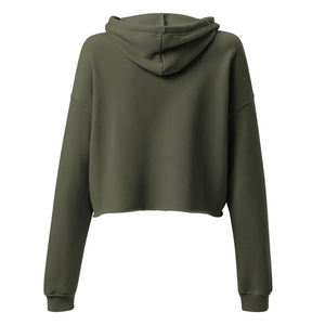 Sweat-shirt à capuche court pour femme avec logo frontal, respirant, pour l'entraînement, coupe oversize, décontracté, streetwear, 100 % coton, écologique - Product Image 6