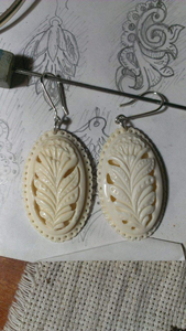 Pendientes de Hueso de Camello, Búfalo, Vaca y Buey, Ecológicos, Hechos a Mano, Joyería de Moda, Aros, Joyería Corporal, Artesanía Natural - Product Image 2