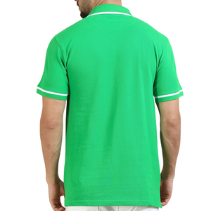 Mens Casual Solid Contrast Collar <b>Half</b> Sleeve Yarn Dyed <b>Shirt</b> 100% Cotton ODM Breathable Regular Fit Knitted for Custom Pocket - Product Image 5