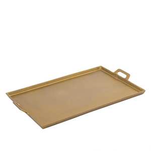 Plateau de service en laiton fait main de qualité supérieure, élégant et décoratif, parfait pour servir du thé, du café, des collations, des boissons et des fruits. - Product Image 3