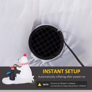 Pupazzo di Neve Gonfiabile Natalizio per Decorazioni Esterne Festive per Casa o Giardino - Product Image 2