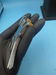 จี้ห้อยคอแบบกำหนดเองได้ ตัวอักษรชื่อเริ่มต้น จี้เงินแท้ 925 จี้ฮิปฮอป จี้เพชรโมอิสซาไนต์ VVS จี้ตัวอักษรพร้อมห่วงคล้องแบบมงกุฎ - Product Image 6