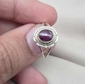 Anillo de rubí natural en plata de ley 925, joyería hecha a mano para mujer - Product Image 5