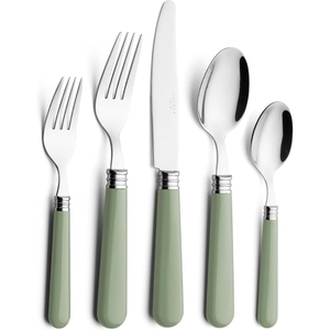 Juego de Cubiertos de Acero Inoxidable con Mango de Resina Rosa, Acabado Espejo, Aptos para Lavavajillas, para Catering y Uso Doméstico - Product Image 5