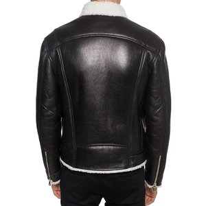 Top Best Quality <b>Mens</b> Leather <b>Fur</b> <b>Jacket</b> Luxury Warm Outerwear Unique Color High Quality Wholesale Manufacturing Service - Product Image 2