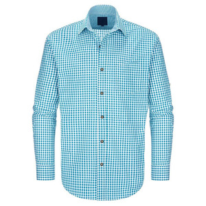Chemise unisexe pour homme Oktoberfest, 220 grammes, design uni, 100% coton, manches longues, chemise traditionnelle bavaroise allemande pour Lederhosen - Product Image 1