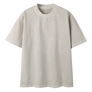 เสื้อยืดโอเวอร์ไซส์ทรงบ็อกซี่ผ้าหนา 260gsm สำหรับผู้ชาย สไตล์สโนว์วอช พิมพ์ลายซิลค์สกรีนตามสั่ง เสื้อผ้าสตรีทแวร์แบบยูนิเซ็กส์ - Product Image 3