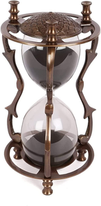 Reloj de Arena de Latón Vintage, Reloj de Arena de Estilo Antiguo, Reloj de Arena Decorativo de Vidrio, Decoración de Escritorio para el Hogar y la Oficina - Product Image 4