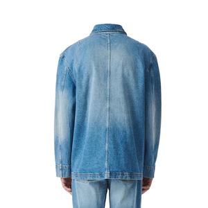 Chaqueta Vaquera de Mezclilla para Hombre, Diseño Personalizado OEM, Efecto Desgastado, Abrigo de Algodón, Estilo Vintage, Lavado, Logotipo Frontal, 2026 - Product Image 5