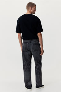 Jeans de mezclilla para hombre de cintura alta y pierna recta, lavado a la piedra, de algodón, informales, para otoño, corte regular, tela de peso medio, alta demanda 2026 - Product Image 5