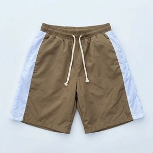 High Demanding Custom Logo Brown And White Men's Lightweight Nylon <b>Wind</b> <b>Breaker</b> Shorts Vintage Wear Men Sets Streetwear Jackets - Product Image 4