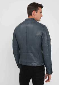 <b>Men's</b> Slim-Fit Leather <b>Jacket</b> Stylish <b>Biker</b> Bomber Genuine Leather <b>Jacket</b> Vintage Distressed tailored Leather <b>Jacket</b> for <b>men</b> - Product Image 2