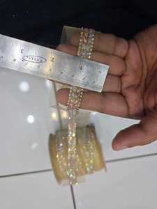 Strass en cristal, perles dorées effet miroir, garniture en maille argentée ethnique, écologiques, à 9 facettes, à coller à chaud ou à coudre, à dos plat - Product Image 3