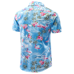 เสื้อฮาวายชาย แขนสั้น ลายเพสลีย์ ผ้าถัก คอปกพับได้ ระบายอากาศดี เป็นมิตรกับสิ่งแวดล้อม เหมาะสำหรับใส่ในฤดูร้อน ผลิตจากโพลีเอสเตอร์ 100% - Product Image 3