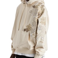 Sweat à capuche streetwear d'hiver pour homme de qualité supérieure, brodé, en polaire, imperméable, uni, personnalisé, 2 pièces, prix raisonnable