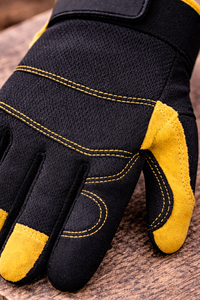 Gants de travail en cuir robustes, antidérapants, renforcés, pour la construction, le soudage, OEM, étiquette privée, vente en gros - Product Image 4