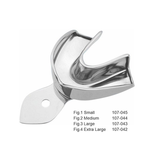 Bandeja de Impresión Dental de Acero Inoxidable Sólida para Mandíbula Inferior Pequeña, Instrumento Quirúrgico Dental para Impresiones Dentales Precisas al por Mayor - Product Image 1