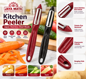 Éplucheur de légumes pivotant JAYA MATA JM232, lame en acier inoxydable japonais, poignée ABS facile à saisir, pour la maison, les chefs, les restaurants, usage quotidien - Product Image 5