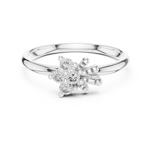 Anillo de Diamante Cultivado en Laboratorio a Precio Accesible, Chapado en Rodio, para Mujer, Oro Blanco de 18 Quilates, Regalo de San Valentín, Anillo de Compromiso, para Fiestas, Eventos Glamurosos, Uso Diario - Product Image 1