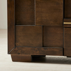 Cómoda Moderna de Lujo de Madera de Teca, Armario de Almacenamiento Independiente para Dormitorio, Mueble Multifuncional para Vestidor y Hogar Aman - Product Image 5