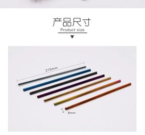 Accesorios de Bar para Cocina, Pajitas de Acero Inoxidable Multicolores, Pajita para Té con Leche en Forma de Corazón - Product Image 6