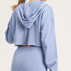 Pullover Terry High-neck Autumn Fitness Sports Outdoor Running Drawstring Zipper Front Logo Loose Long-sleeved Women Sweater - Product Image 5