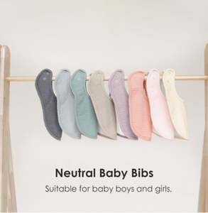 Bavoirs d'alimentation 100% en mousseline de bambou - Biologiques, avec noyau imperméable, faciles à nettoyer - Product Image 3