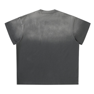 T-shirt Homme Vintage Oversize à Épaules Tombantes, Manches Courtes, 100% Coton, Haute Qualité, Logo Designer Tendance, Collection Été 2026, Vente en Gros - Product Image 2