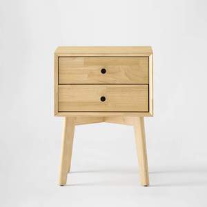 Malika Nightstand Made Of Mahogany Wood High Quality With Natural Wood For Indoor Use. - Product Image 1