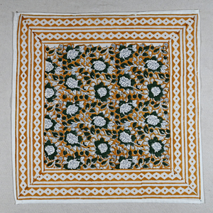 The FABRIA Hand Drawn Floral Pattern Cotton Bandana <b>Head</b> Scarf-Handmade Indian <b>Style</b> Skin-Friendly Quick Dry Breathable Durable - Product Image 6