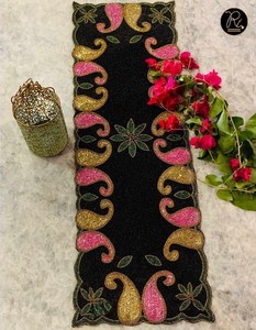 Boho Style <b>Beaded</b> Table Runner With Detailed Embroidery Design Use For Decoration In Wedding Festival Buy At Bulk - Product Image 3