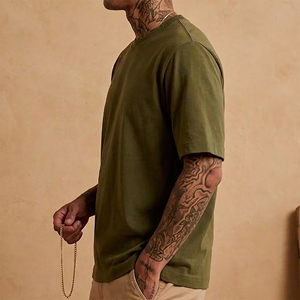T-shirt da uomo in cotone 100% a maniche corte, traspirante e leggera, stile streetwear hip hop, prezzo all'ingrosso conveniente. - Product Image 5