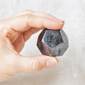 Hematita Natural Pulida, Dodecaedro, Piedra Geométrica, Cristal, Gema, Feng Shui, Piedras Curativas - Product Image 3
