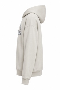 Sudadera con Capucha para Hombre, Color Gris Claro, Corte Regular, Algodón, Informal, para Otoño, con Logotipo en la Manga Izquierda - Product Image 4