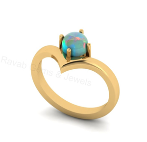 Bague en argent sterling 925 plaqué or, ornée d'un opale éthiopien naturel de 6 mm en forme de cœur, bijou raffiné pour femme, idéale pour les soirées – Meilleures ventes - Product Image 6