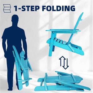 Set di 2 Sedie Adirondack Pieghevoli in Legno di Cedro Massiccio, Sedia da Giardino e Patio, Arredamento da Esterno in Legno - Product Image 3