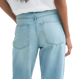 Jeans droits taille haute pour femmes, pantalon en denim classique, pantalon décontracté tendance, coupe confortable, OEM ODM, vente en gros - Product Image 4