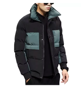 TRIBON SPORTS 2025 Winter <b>Men's</b> Fashion Hooded <b>Down</b> Puffer <b>Jacket</b> with 100% <b>Down</b> <b>Filling</b> Fleece Fabric Zipper Closure - Product Image 5