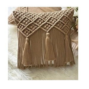 Wholesale Supply Macrame Cushion <b>Cover</b> Handmade Woven <b>Pillow</b> Case Decorative Home Textile for <b>Sofa</b> Bed Bedroom - Product Image 4