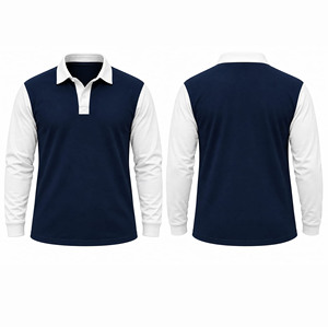 Camiseta de Rugby Personalizada para Hombre, Polo de Manga Larga, Jersey de Rugby de Algodón, Ropa Deportiva, Uniforme de Equipo, Fabricante Mayorista - Product Image 2