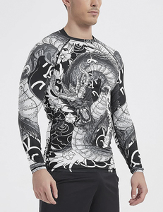 High Quality Rash Guard Training <b>Compression</b> <b>Shirt</b> Custom Logo Sportswear Supplier Wholesale Orders - Product Image 5