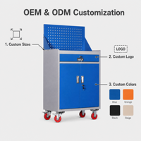 Coffre à outils d'atelier en métal OEM, grande capacité, armoire de rangement multi-tiroirs avec roulettes pour usage industriel