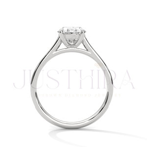 Elegant Design 14k Rose Gold Engagement <b>Ring</b> Classic Proposal <b>Ring</b> With Oval Cut Moissanite Diamond Wedding Jewelry Gift - Product Image 5