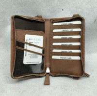 Tas Selempang Kulit Sintetis Vegan untuk Ponsel, Tempat Paspor, Dompet Mini, Tas Tangan, Dompet Wanita dengan Ritsleting RFID