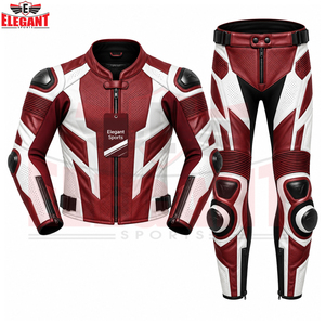 Tenue de motard avec protections CE, qualité supérieure, étiquette privée, combinaison de course en cuir perforée 2 pièces - Product Image 5