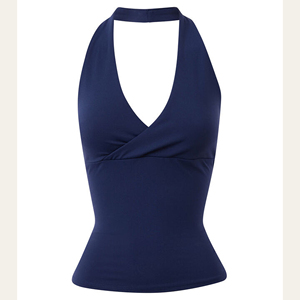Custom Logo Women Regular Length Tank <b>Top</b> Sleeveless O Neck Ribbed Cotton Light Weight Breathable Fabric <b>Tops</b> For Women - Product Image 4