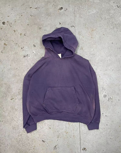 Sudadera con Capucha Oversize para Hombre, Teñido Degradado, Algodón French Terry, Estilo Casual de Otoño, Corte Regular, con Bolsillo, Tejido de Punto - Product Image 3